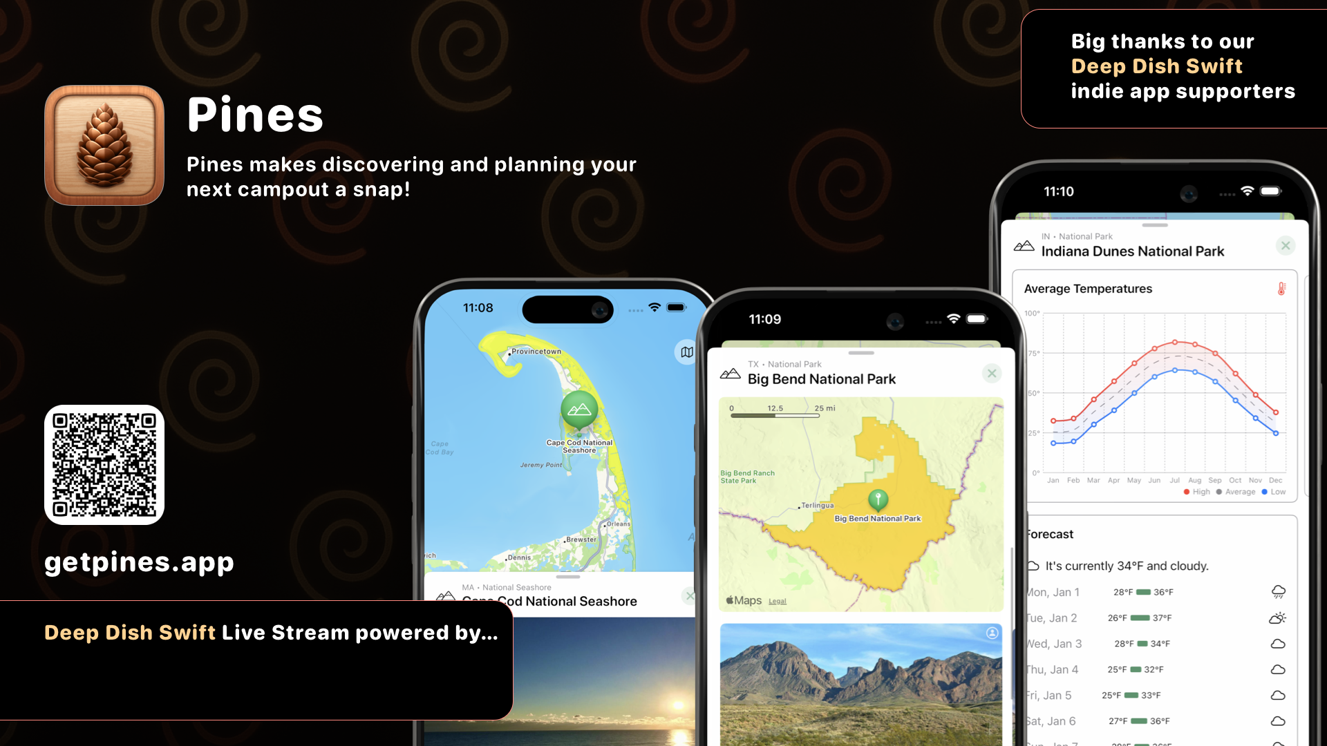 Example of an indie app ad during the 2025 Deep Dish Swift stream